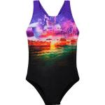 Speedo Damen Schwimmanzug Plmt/digi Pbck 2 Af Blk/purple Schwarz/multicolor 36 (5053744370491)