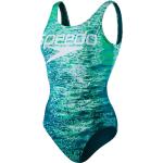 Petrolfarbene Speedo Damenschwimmanzüge & Damensportbadeanzüge aus Polyester enganliegend Größe L 