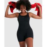 Schwarze Badeanzüge mit Bein aus Polyester für Damen Größe XL 