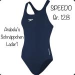 Marineblaue Speedo Endurance Sportbadeanzüge & Schwimmanzüge für Kinder für Mädchen Größe 128 