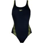 Marineblaue Speedo Monogram Damenschwimmanzüge & Damensportbadeanzüge aus Polyester Größe XS 