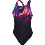 Schwarze Speedo Powerback Damenschwimmanzüge & Damensportbadeanzüge aus Polyester enganliegend Größe L für den für den Winter 