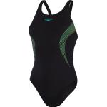 Schwarze Speedo Damenschwimmanzüge & Damensportbadeanzüge aus Polyester enganliegend mit V-Rückenpartie Größe S 