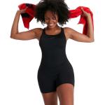 Schwarze Badeanzüge mit Bein aus Polyester für Damen Größe M 