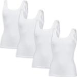 Weiße SPEIDEL Lingerie Feinripp-Unterhemden für Damen Größe M 4-teilig 