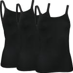 Schwarze SPEIDEL Lingerie Bio Damenunterhemden Größe M 3-teilig 