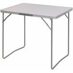 Spetebo - Alu Camping Koffertisch klappbar grau - 80 x 60 cm - Garten Picknick Tisch tragbar