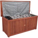 Hellbraune Spetebo Auflagenboxen & Gartenboxen aus Akazienholz mit Deckel 