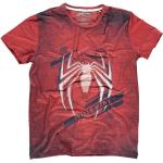 Rote Kurzärmelige Spiderman T-Shirts aus Baumwolle für Herren Größe S 