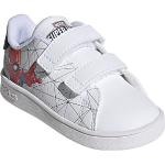 Weiße adidas Advantage Spiderman Low Sneaker mit Klettverschluss aus Textil für Kinder Größe 20 