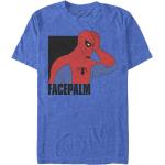 Blaue Kurzärmelige Spiderman Facepalm T-Shirts für Herren Größe S 