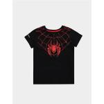 Schwarze Spiderman Kinder T-Shirts aus Baumwolle 