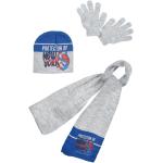 Graue Spiderman Mütze Schal Handschuh Sets für Kinder aus Acryl für den für den Winter 