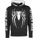 Anthrazitfarbene Spiderman Herrenhoodies & Herrenkapuzenpullover mit Kapuze Größe XL 
