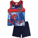 Blaue Motiv Spiderman Lange Kinderschlafanzüge aus Baumwolle trocknergeeignet für Jungen Größe 98 