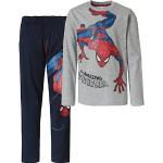Reduzierte Schwarze Spiderman Lange Kinderschlafanzüge aus Baumwolle für Jungen Größe 158 