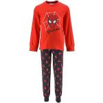 Rote Motiv Spiderman Lange Kinderschlafanzüge aus Baumwolle trocknergeeignet für Jungen Größe 98 