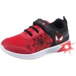 Rote Spiderman Low Sneaker mit Klettverschluss aus Textil für Kinder Größe 33 