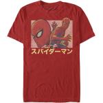 Rote Kurzärmelige Spiderman T-Shirts für Herren Größe M 