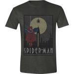 Graue Motiv Fruit of the Loom Spiderman T-Shirts aus Baumwolle für Herren Größe L 