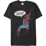 Schwarze Vintage Kurzärmelige Spiderman T-Shirts aus Baumwolle für Herren Größe M 