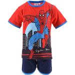 Reduzierte Dunkelblaue Spiderman Rundhals-Ausschnitt Printed Shirts für Kinder & Druck-Shirts für Kinder aus Baumwolle Größe 98 
