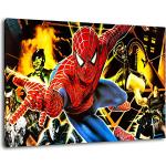 Spiderman Format 60x40 cm Bild auf Leinwand, XXL r