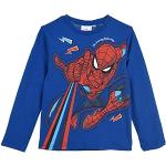 Reduzierte Blaue Langärmelige Spiderman Longsleeves für Kinder & Kinderlangarmshirts für Jungen 