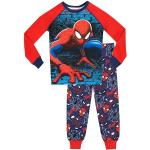 Blaue Spiderman Lange Kinderschlafanzüge für Jungen Größe 122 