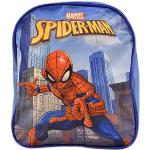 Blaue Spiderman Kindergartentaschen mit Reißverschluss aus Polyester für Jungen 