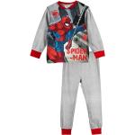 Reduzierte Graue Melierte Spiderman Kinderschlafanzüge & Kinderpyjamas aus Baumwolle Größe 104 