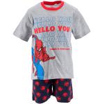 Reduzierte Graue Spiderman Kinderschlafanzüge & Kinderpyjamas aus Baumwolle für Jungen Größe 104 