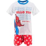 Reduzierte Weiße Spiderman Kinderschlafanzüge & Kinderpyjamas aus Baumwolle für Jungen Größe 128 