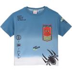 Reduzierte Blaue Spiderman Rundhals-Ausschnitt Kindershirts aus Baumwolle für Jungen Größe 104 