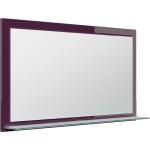 Spiegel Emotion Glasablage farbig eingerahmt 104x60 cm Brombeer