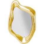 Goldene KARE DESIGN Runde Badspiegel & Badezimmerspiegel aus Glas 