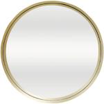 Goldene Runde Runde Wandspiegel 30 cm aus Metall 