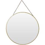 Meinposten Spiegel rund Wandspiegel Schminkspiegel runder Dekospiegel Metall Gold Ø 30 cm