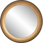 Goldene Rustikale Runde Badspiegel & Badezimmerspiegel 50 cm matt 