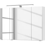 Weiße PELIPAL Spiegelschränke aus Glas Breite 50-100cm, Höhe 50-100cm, Tiefe 0-50cm 