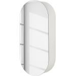 Weiße Moderne Mørteens Lindholm Ovale Spiegelschränke Breite 0-50cm, Höhe 0-50cm, Tiefe 0-50cm 
