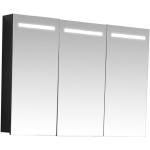 Schwarze Spiegelschränke doppelseitig Breite 100-150cm 