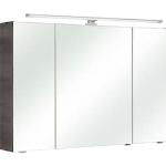 Reduzierte Anthrazitfarbene Spiegelschränke beleuchtet Breite 100-150cm, Höhe 50-100cm, Tiefe 0-50cm 