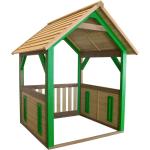 Braune Axi Jane Nachhaltige Spielhäuser & Kinderspielhäuser aus Zedernholz mit Rutsche 