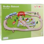 SpielMaus Holz Eisenbahn-Spielset 50-teilig Holzeisenbahn-Set Kinder Spielzeug