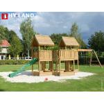 Reduzierte Grüne Spieltürme & Stelzenhäuser aus Massivholz mit Schaukel 