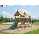 Reduzierte Grüne TÜV-geprüfte Spielhäuser & Kinderspielhäuser aus Massivholz mit Kletterwand 