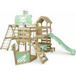 Reduzierte Pastellgrüne Wickey Spieltürme & Stelzenhäuser imprägniert aus Massivholz mit Sandkasten 