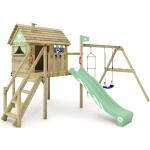 Pastellgrüne Wickey Spieltürme & Stelzenhäuser imprägniert aus Massivholz mit Sandkasten 