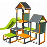 Orange Spieltürme & Stelzenhäuser mit Rutsche 